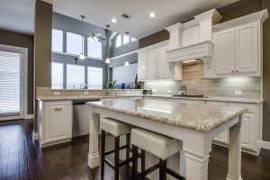 Beautiful Island. Notice the bar area opens to the wall of windows in the family room.