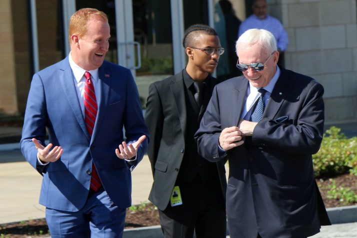 Jerry Jones and Mayor Jeff Cheney